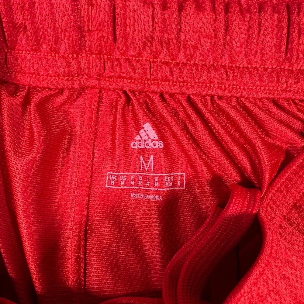 Adidas Mens Size M‎ Red White NC State Wolfpack Logo Basketball Shorts NWT